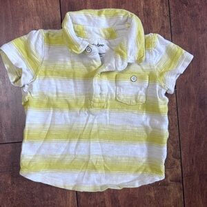 Baby Gap Yellow and white stripe polo shirt : 3-6 months